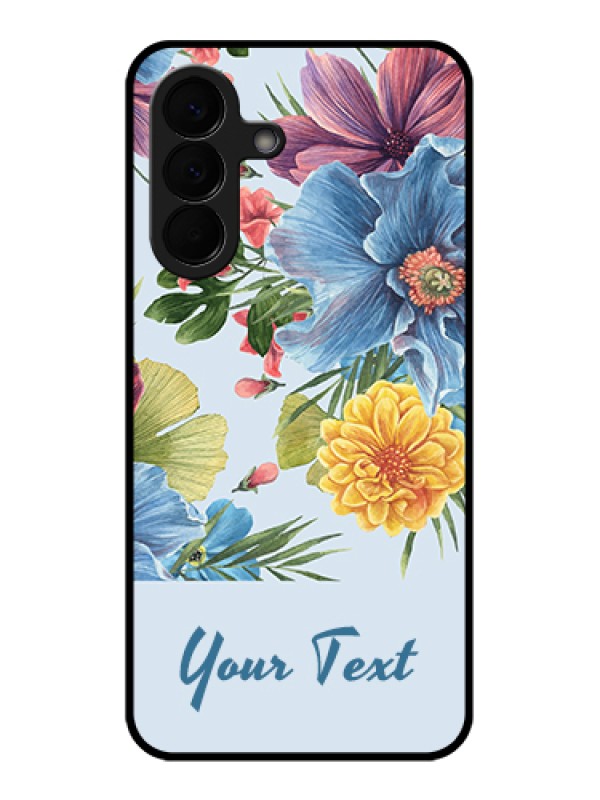 Custom Samsung Galaxy A57 5G Custom Glass Phone Case - Stunning Watercolored Flowers Painting Design
