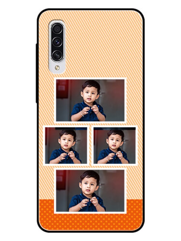 Custom Samsung Galaxy A70 Photo Printing on Glass Case  - Bulk Photos Upload Design