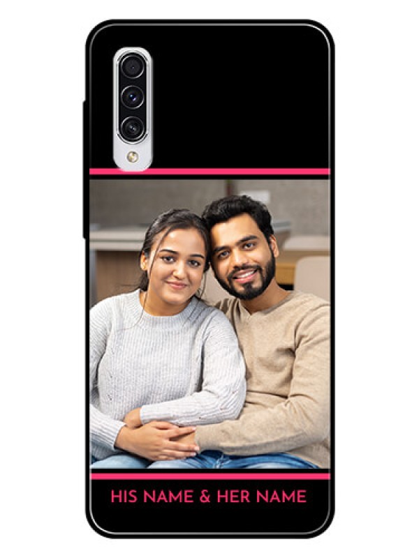 Custom Samsung Galaxy A70 Custom Glass Mobile Case  - with Add Text Design