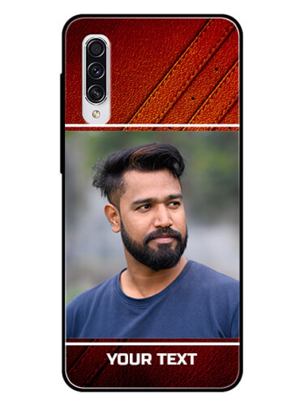 Custom Samsung Galaxy A70 Personalized Glass Phone Case  - Leather Phone Case Design
