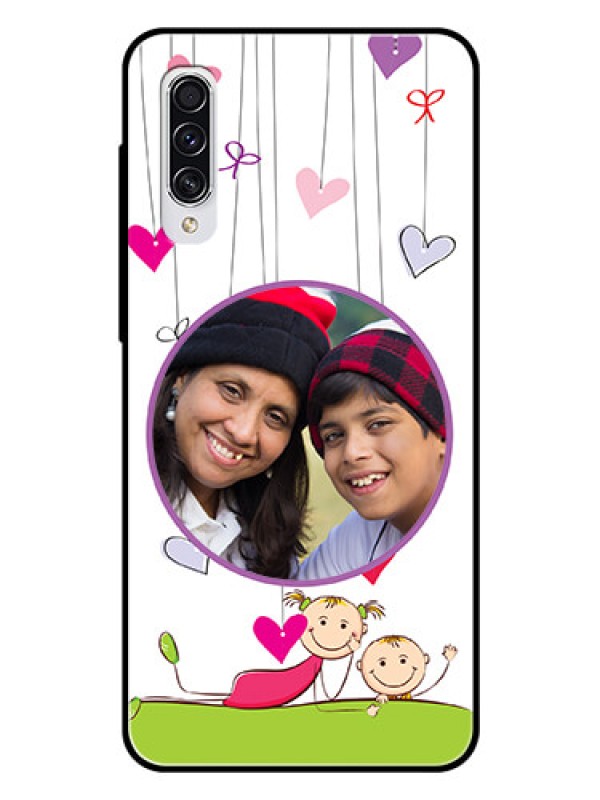 Custom Samsung Galaxy A70 Photo Printing on Glass Case  - Cute Kids Phone Case Design