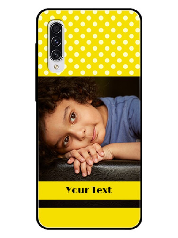 Custom Samsung Galaxy A70 Custom Glass Phone Case  - Bright Yellow Case Design