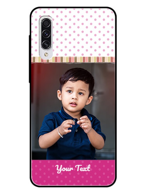 Custom Samsung Galaxy A70 Photo Printing on Glass Case  - Cute Girls Cover Design