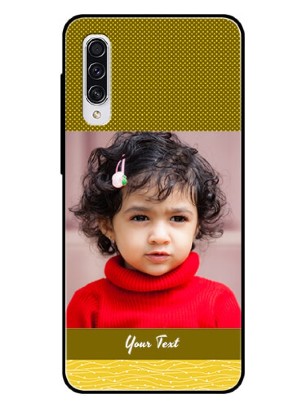 Custom Samsung Galaxy A70 Custom Glass Phone Case  - Simple Green Color Design