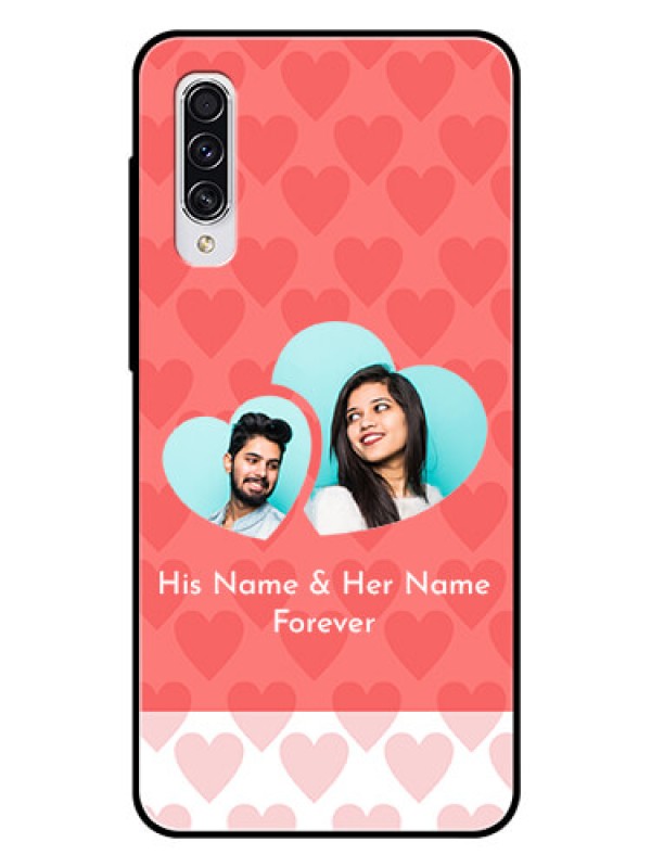 Custom Samsung Galaxy A70 Personalized Glass Phone Case  - Couple Pic Upload Design