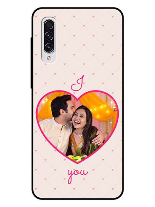Custom Samsung Galaxy A70 Custom Glass Mobile Case  - Heart Shape Design