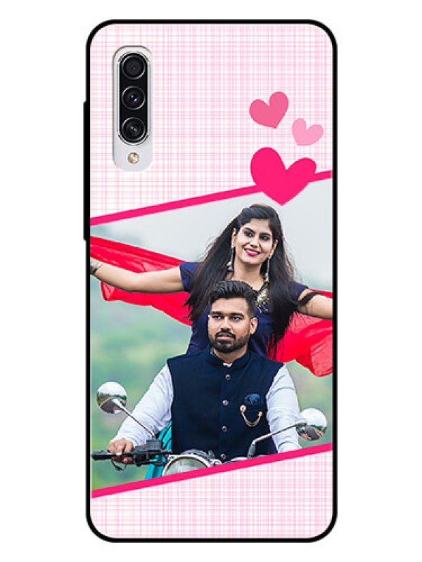 Custom Samsung Galaxy A70 Custom Glass Phone Case  - Love Shape Heart Design