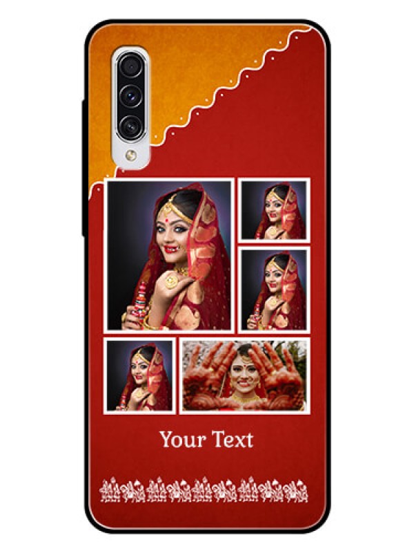 Custom Samsung Galaxy A70 Personalized Glass Phone Case  - Wedding Pic Upload Design