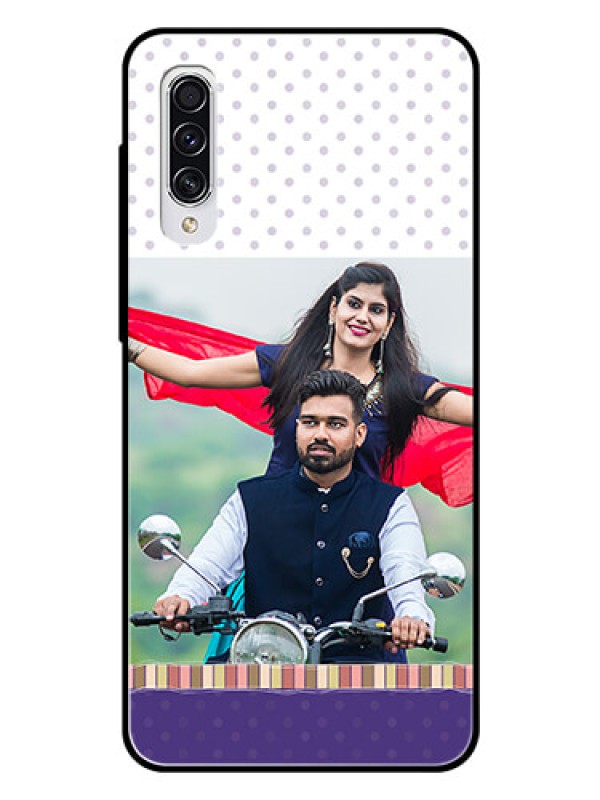 Custom Samsung Galaxy A70 Photo Printing on Glass Case  - Cute Family Design