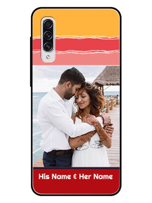 Custom Samsung Galaxy A70 Custom Glass Mobile Case  - Colorful Case Design