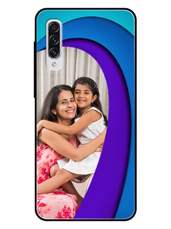Custom Samsung Galaxy A70 Photo Printing on Glass Case  - Simple Pattern Design
