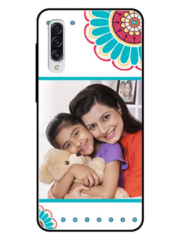 Custom Samsung Galaxy A70 Custom Glass Phone Case  - Flower Design