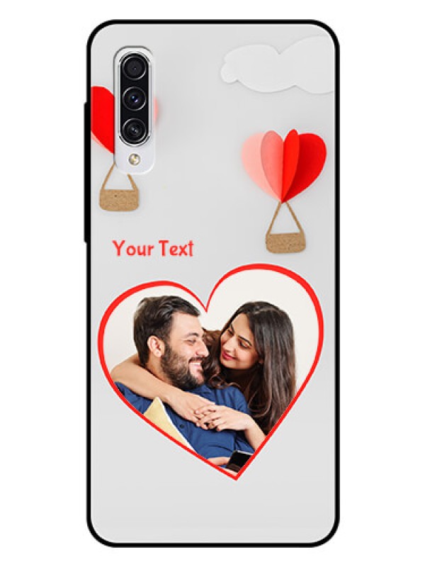 Custom Samsung Galaxy A70 Custom Glass Mobile Case  - Parachute Love Design