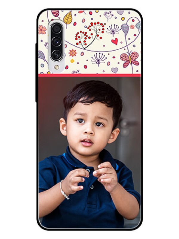 Custom Samsung Galaxy A70 Custom Glass Mobile Case  - Premium Floral Design