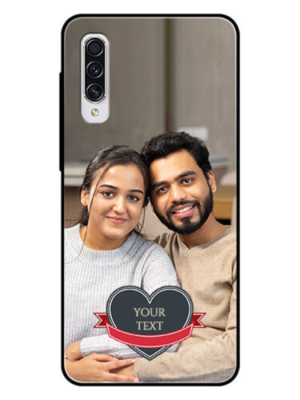 Custom Samsung Galaxy A70 Custom Glass Phone Case  - Just Married Couple Design