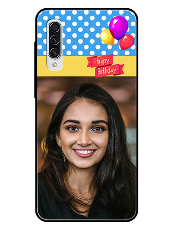 Custom Samsung Galaxy A70 Custom Glass Mobile Case  - Happy Birthday Design