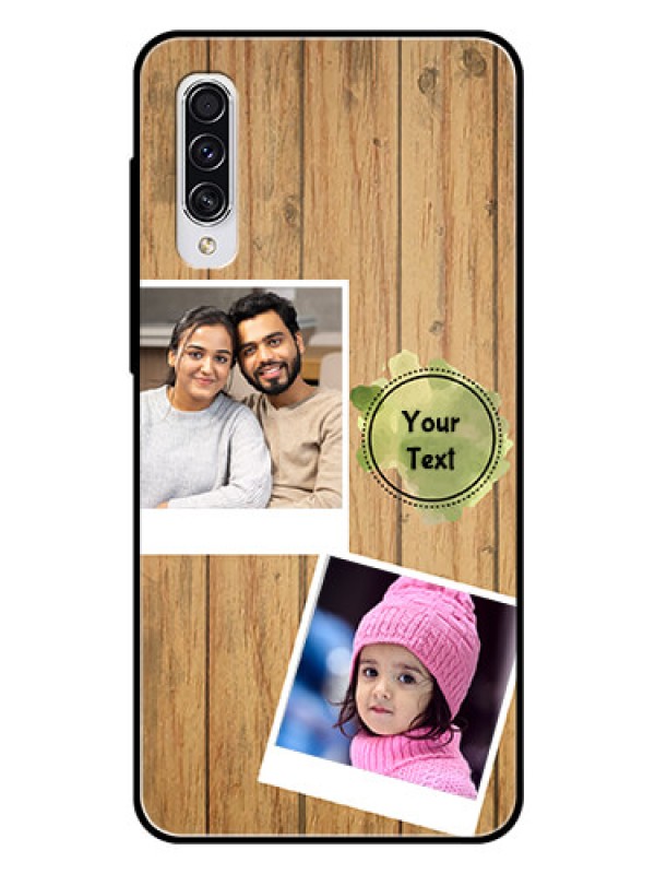 Custom Samsung Galaxy A70 Custom Glass Phone Case  - Wooden Texture Design