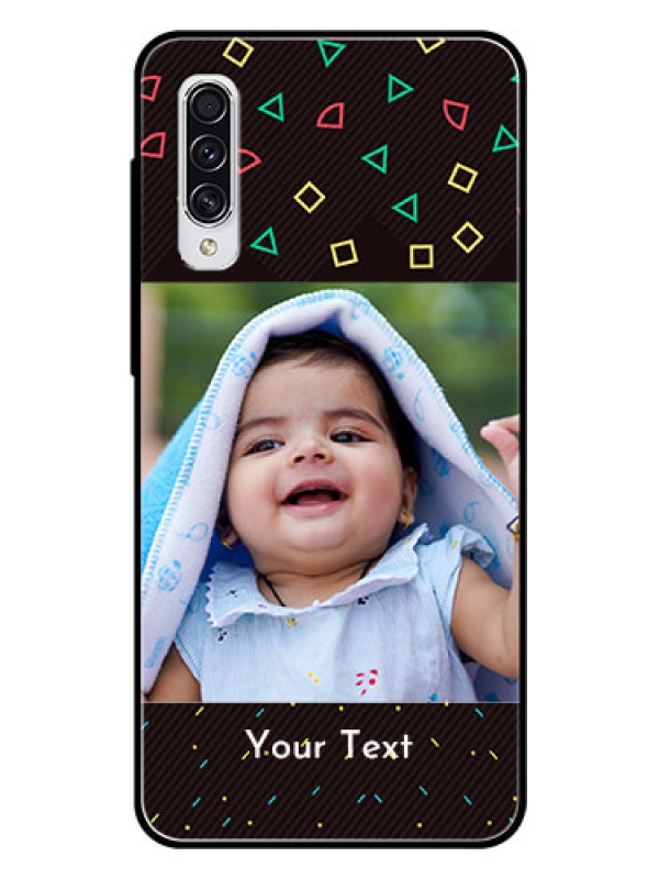 Custom Samsung Galaxy A70 Custom Glass Phone Case  - with confetti birthday design