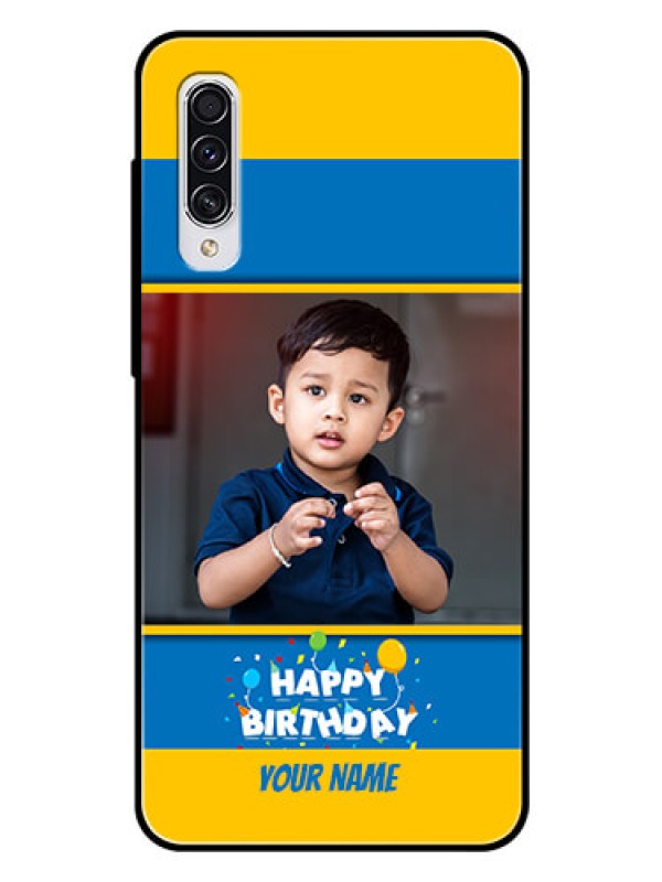 Custom Samsung Galaxy A70 Custom Glass Mobile Case  - Birthday Wishes Design