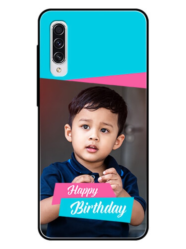 Custom Samsung Galaxy A70 Personalized Glass Phone Case  - Image Holder with 2 Color Design