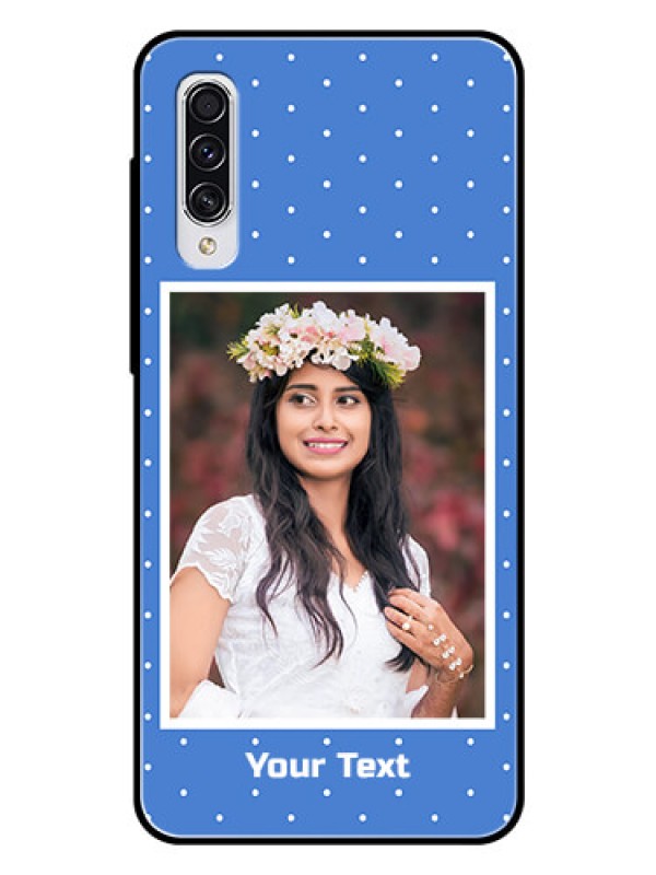 Custom Samsung Galaxy A70 Photo Printing on Glass Case  - Polka dots design