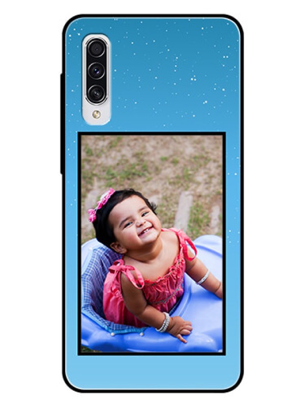 Custom Samsung Galaxy A70 Custom Glass Mobile Case  - Wave Pattern Colorful Design