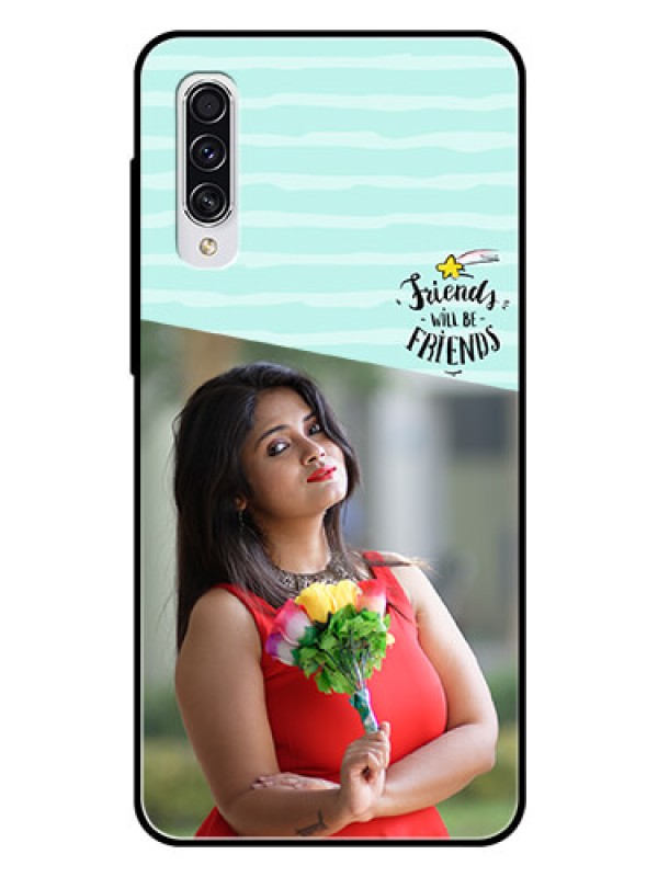 Custom Samsung Galaxy A70 Custom Glass Phone Case  - Friends Picture Icon Design