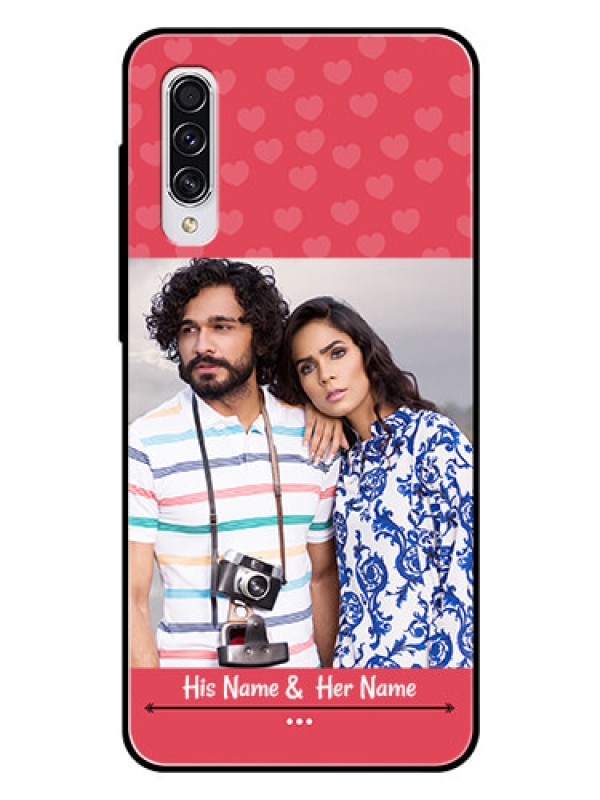 Custom Samsung Galaxy A70 Photo Printing on Glass Case  - Simple Love Design