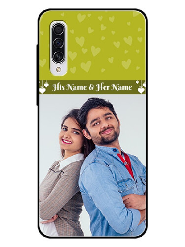 Custom Samsung Galaxy A70 Custom Glass Phone Case  - You & Me Heart Design