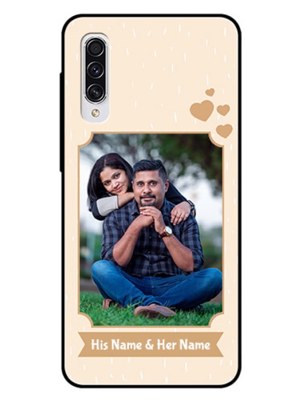 Custom Samsung Galaxy A70 Custom Glass Phone Case  - with confetti love design 