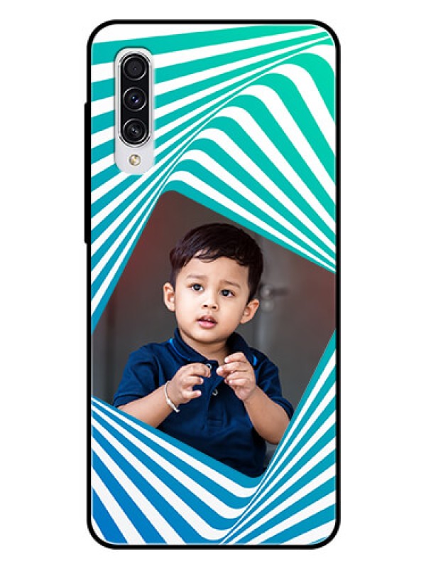 Custom Samsung Galaxy A70 Personalized Glass Phone Case  - Abstract Spiral Design