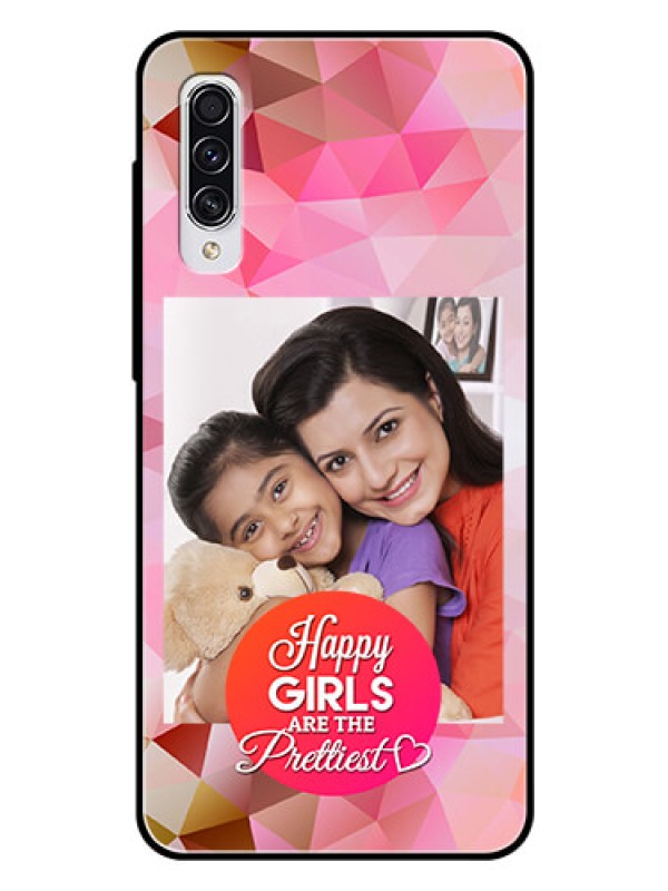 Custom Samsung Galaxy A70 Photo Printing on Glass Case  - Abstract Triangle Design