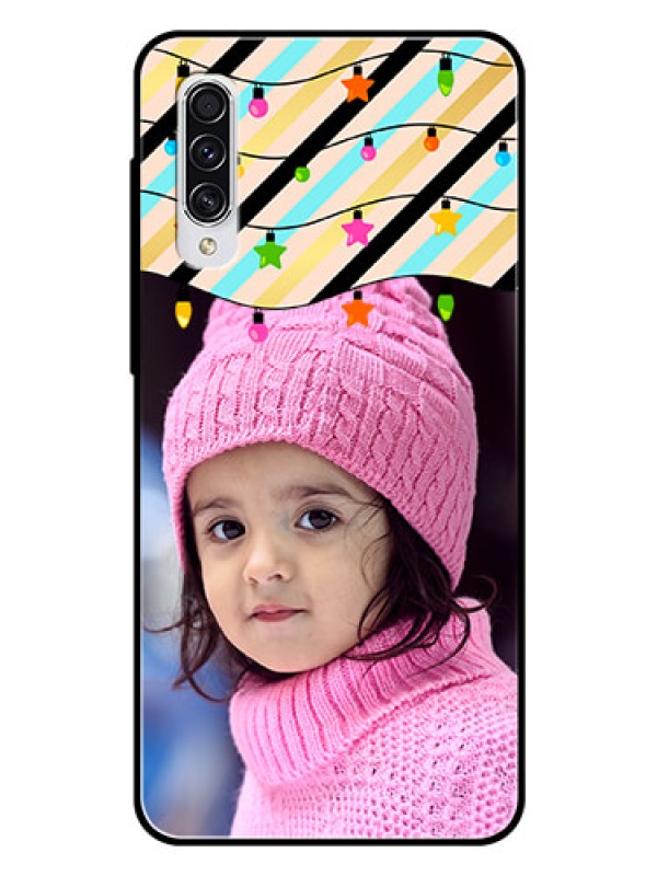 Custom Samsung Galaxy A70 Custom Glass Mobile Case  - Lights Hanging Design