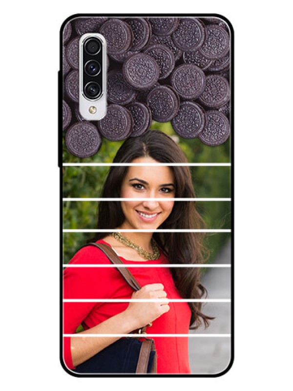 Custom Samsung Galaxy A70 Custom Glass Phone Case  - with Oreo Biscuit Design