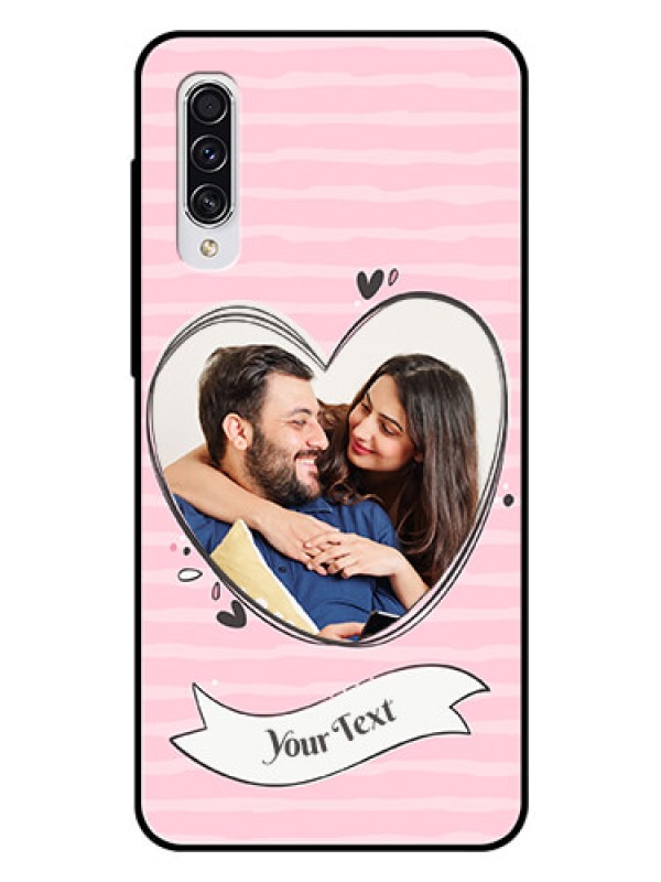 Custom Samsung Galaxy A70 Custom Glass Phone Case  - Vintage Heart Design