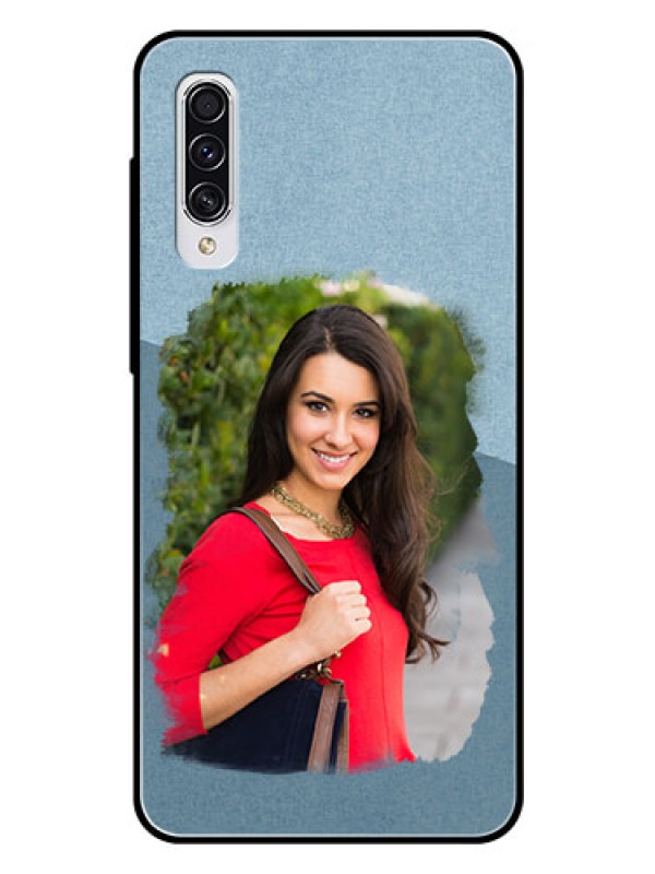 Custom Samsung Galaxy A70 Custom Glass Mobile Case  - Grunge Line Art Design