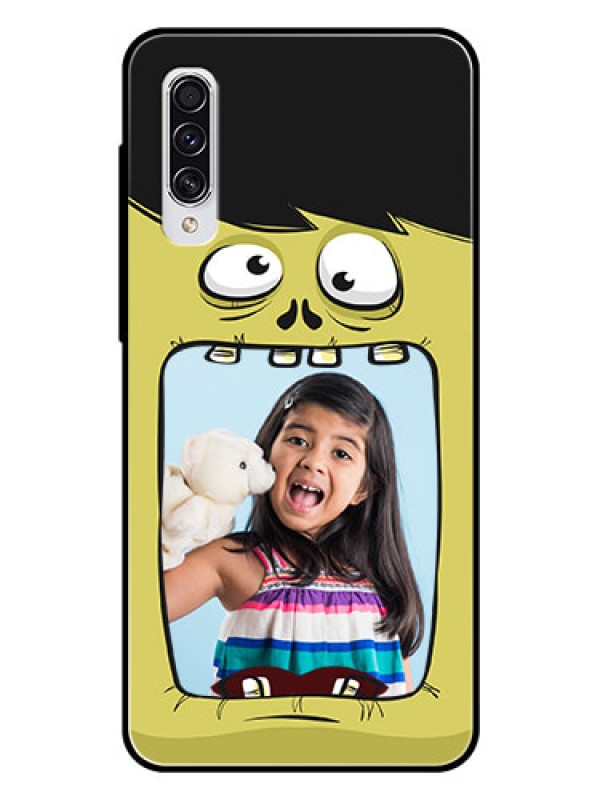 Custom Samsung Galaxy A70 Personalized Glass Phone Case  - Cartoon monster back case Design
