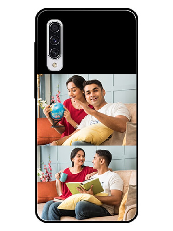 Custom Galaxy A70 2 Images on Glass Phone Cover