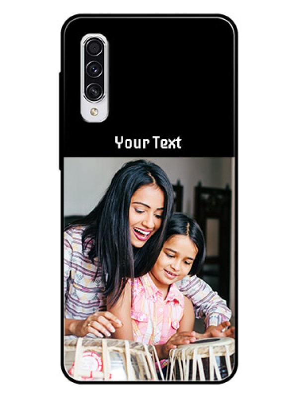 Custom Galaxy A70 Photo with Name on Glass Phone Case