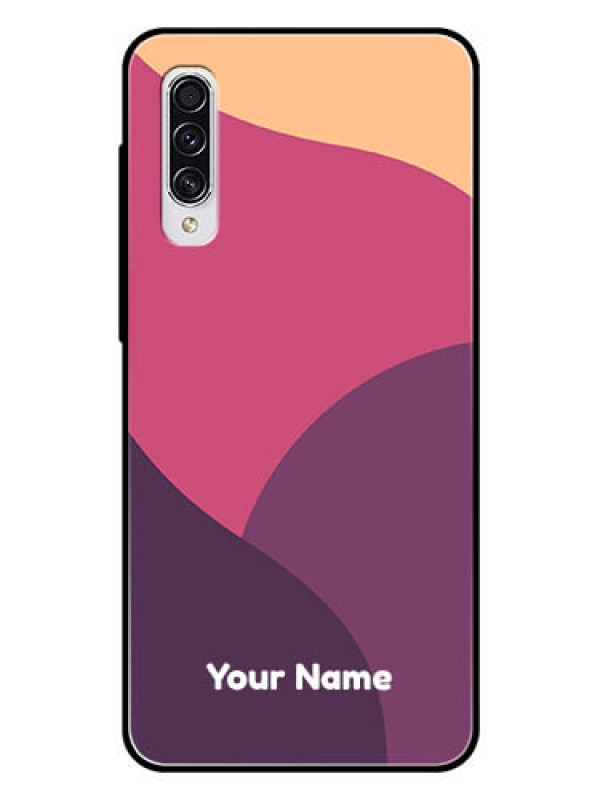 Custom Galaxy A70 Custom Glass Phone Case - Mixed Multi-colour abstract art Design