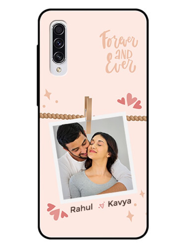 Custom Galaxy A70 Custom Glass Phone Case - Forever and ever love Design
