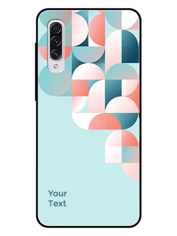 Custom Galaxy A70 Custom Glass Phone Case - Stylish Semi-circle Pattern Design