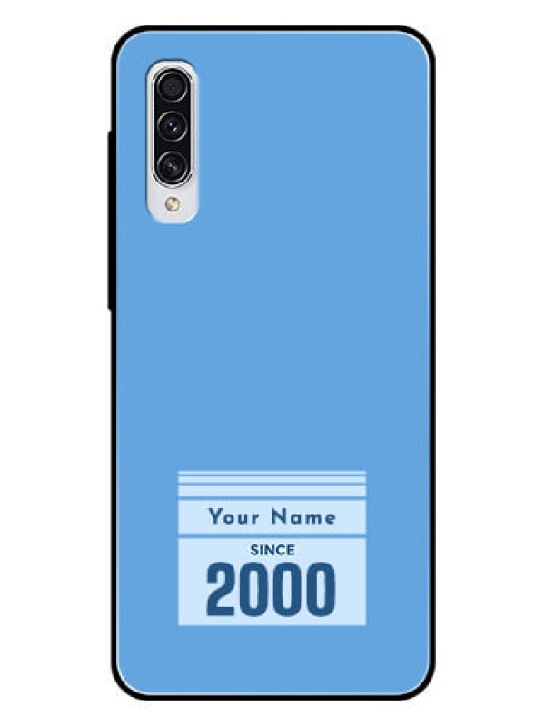 Custom Galaxy A70 Custom Glass Mobile Case - Custom Year of birth Design