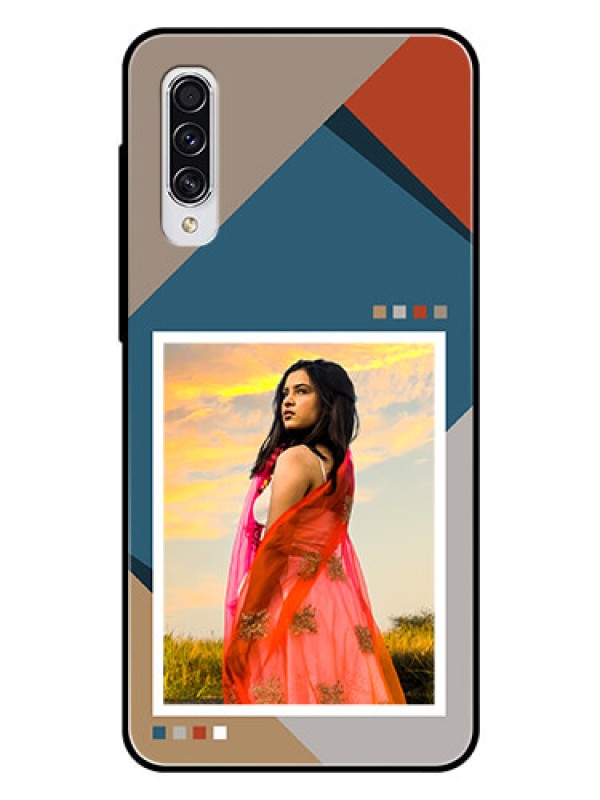 Custom Galaxy A70s Personalized Glass Phone Case - Retro color pallet Design