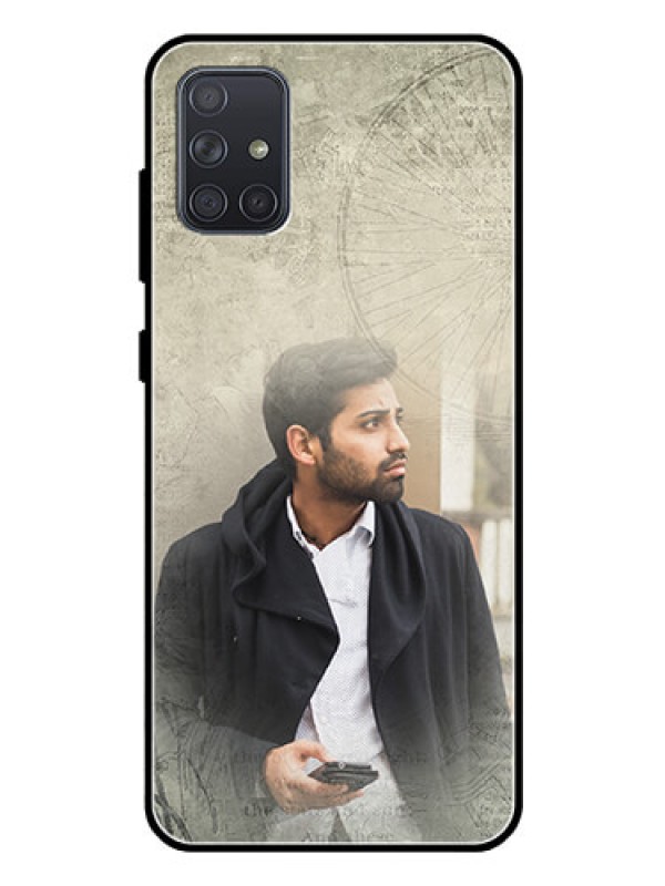 Custom Galaxy A71 Custom Glass Phone Case  - with vintage design