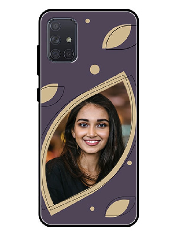 Custom Galaxy A71 Custom Glass Mobile Case - Falling Leaf Design