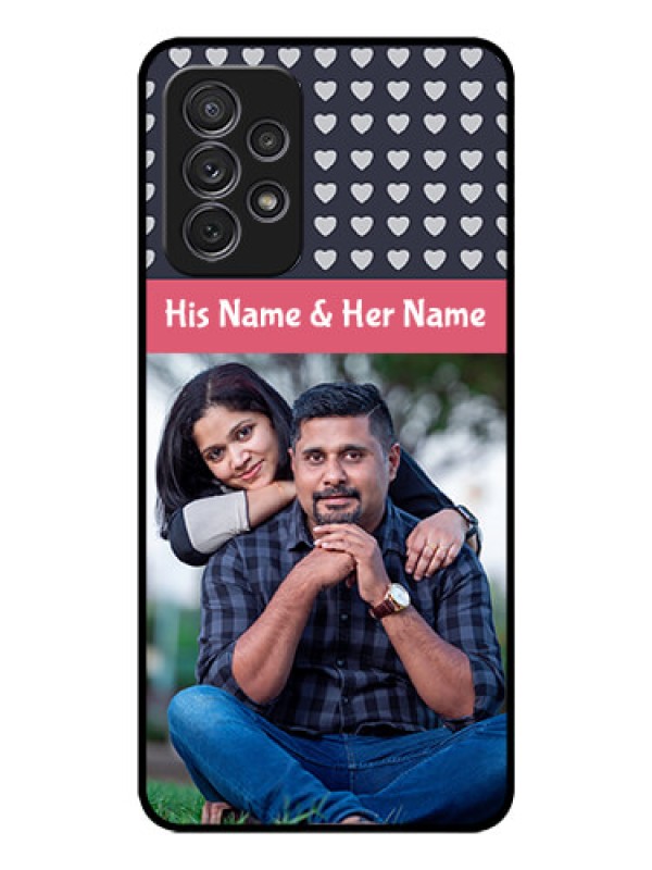 Custom Galaxy A72 Custom Glass Mobile Case - Love Symbols Design