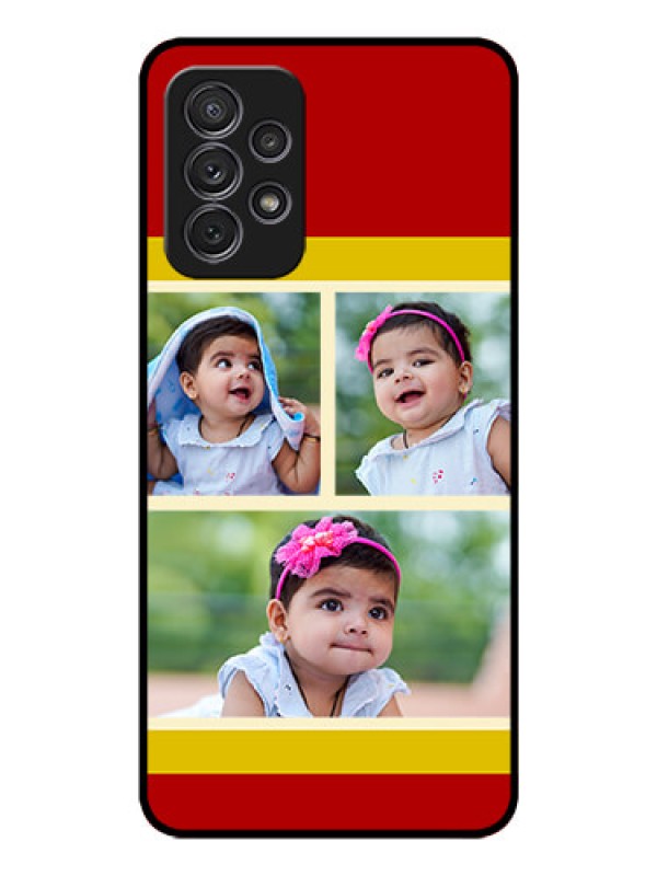 Custom Galaxy A72 Custom Glass Mobile Case - Multiple Pic Upload Design
