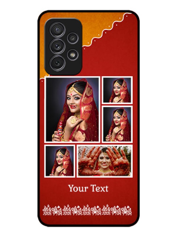 Custom Galaxy A72 Personalized Glass Phone Case - Wedding Pic Upload Design
