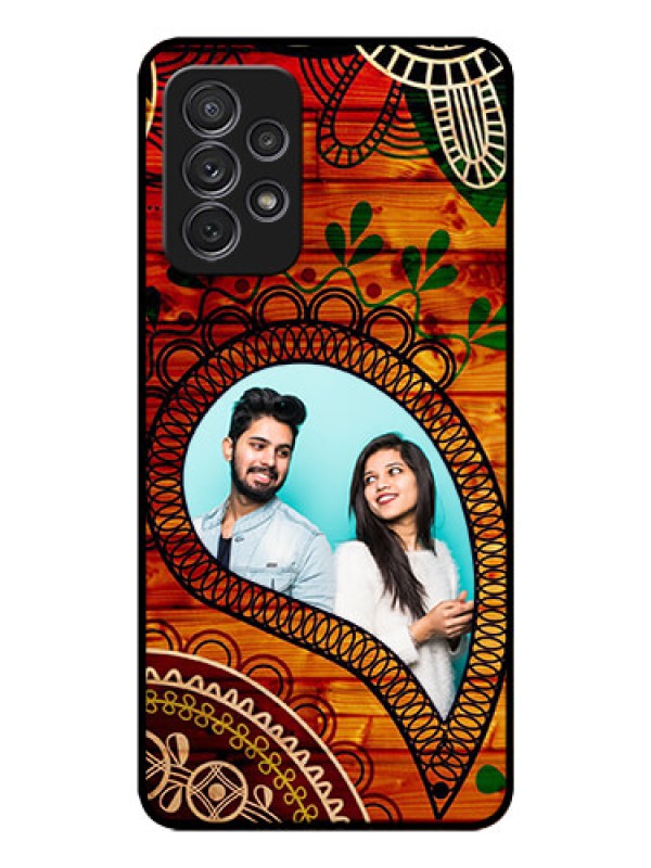 Custom Galaxy A72 Personalized Glass Phone Case - Abstract Colorful Design